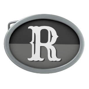 Custom monogram name initial belt buckles