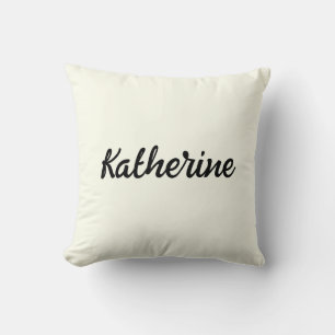 Custom Monogram Name Ivory Cushion