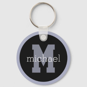 Custom monogram & name key ring