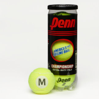 Custom Monogram Name Letter Tennis Ball Sports