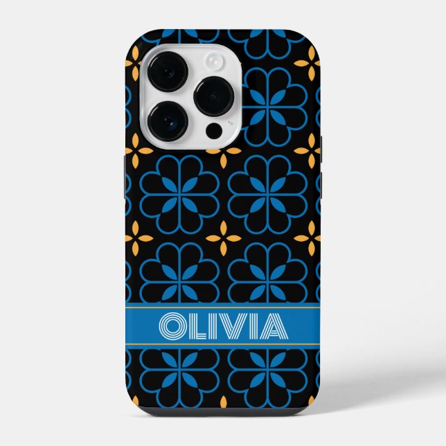 Custom Monogram Name Mediterranean Phone Case (Back)