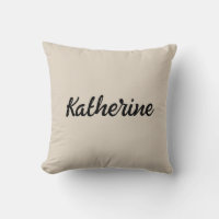 Custom Monogram Name Natural Linen