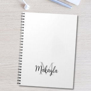 Custom Monogram Name Notebook
