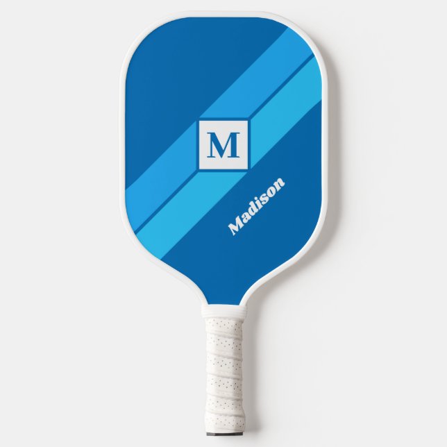 Custom monogram & name pickleball paddle (Front)