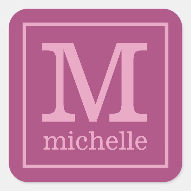 Custom Monogram & Name stickers (Front)