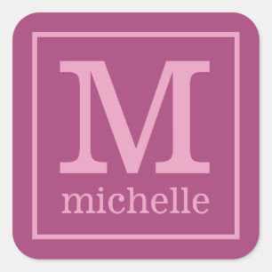 Custom Monogram & Name stickers