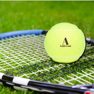 Custom monogram & name tennis balls