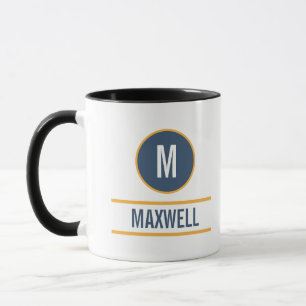 Custom monogram name text template  mug