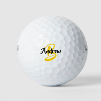 Custom Monogram Name White Golf Balls