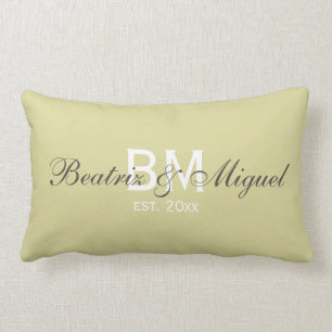 Custom Monogram Names Family Pillows   Rectangle