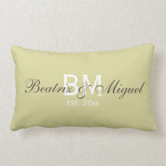 Custom Monogram Names Family Pillows | Rectangle