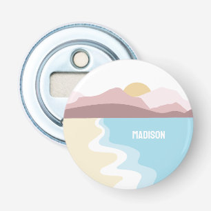 Custom Monogram Nature Illustration Bottle Opener
