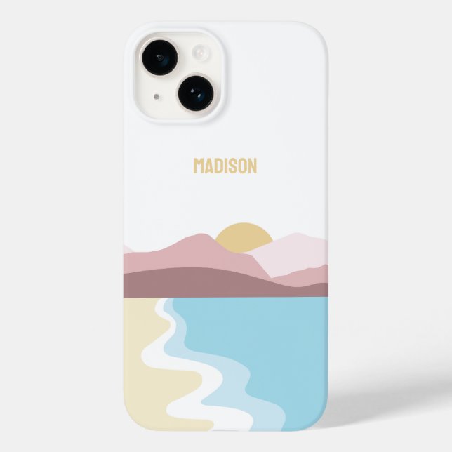 Custom Monogram Nature Illustration Case-Mate iPhone Case (Back)