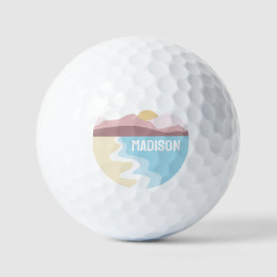 Custom Monogram Nature Illustration Golf Balls