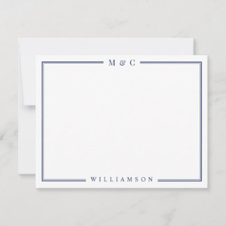 Custom Monogram Note Card