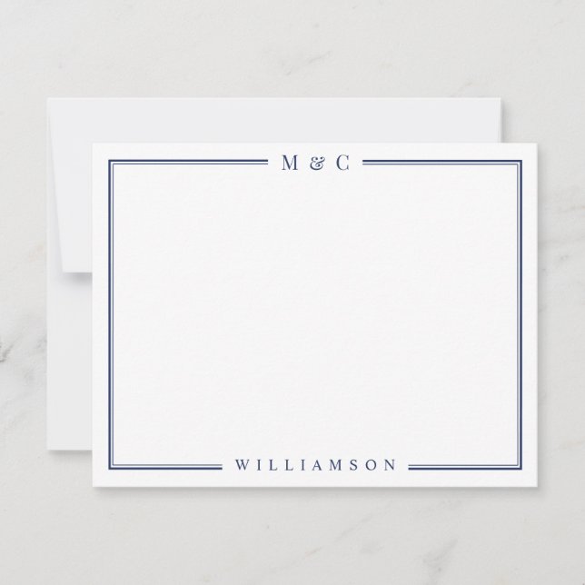 Custom Monogram Note Card (Front)