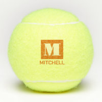 Custom Monogram Orange Name Bold Initial