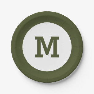 Custom Monogram paper plates