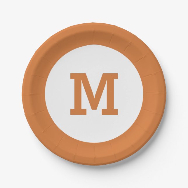 Custom Monogram paper plates (Front)