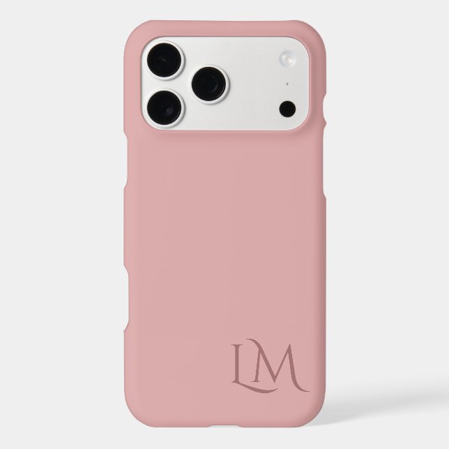 Custom Monogram Peach Taupe  (Back)