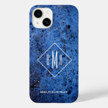 Custom Monogram Personalised Blue