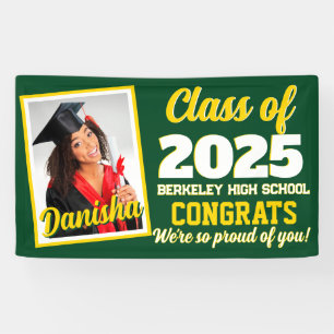 Custom Monogram & Photo Graduation Banner