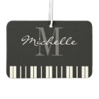 Custom monogram piano keys car air freshener