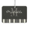 Custom monogram piano keys car air freshener