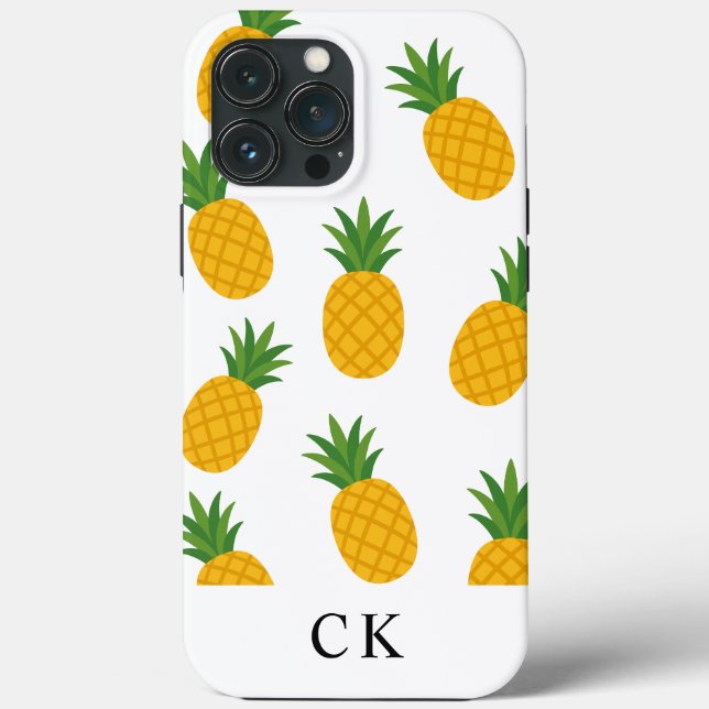 Custom Monogram Pineapple Case-Mate iPhone Case (Back)
