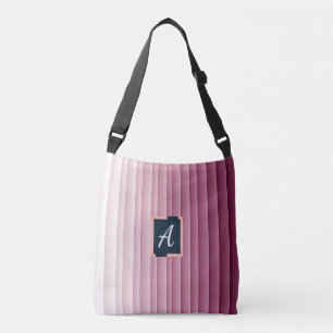 Custom Monogram Pink Gradient Vertical Crossbody Bag