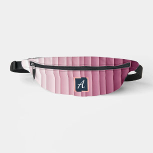 Custom Monogram Pink Gradient Vertical Fanny Pack