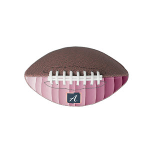 Custom Monogram Pink Gradient Vertical Football