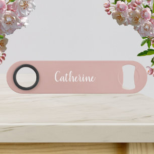 Custom monogram - Pink with script text Bar Key