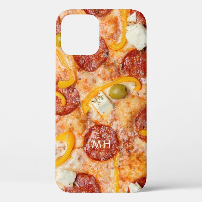 Custom monogram PIZZA phone cases (Back)