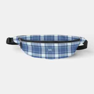 Custom Monogram Plaid Pattern Bum Bags