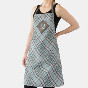 Custom Monogram Plaid / Tartan Pattern Apron