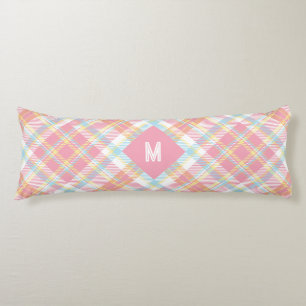 Custom Monogram Plaid / Tartan Pattern Body Cushion