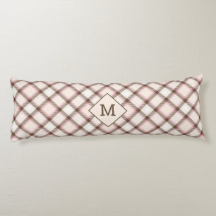 Custom Monogram Plaid / Tartan Pattern Body Cushion