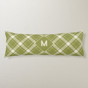 Custom Monogram Plaid / Tartan Pattern Body Cushion