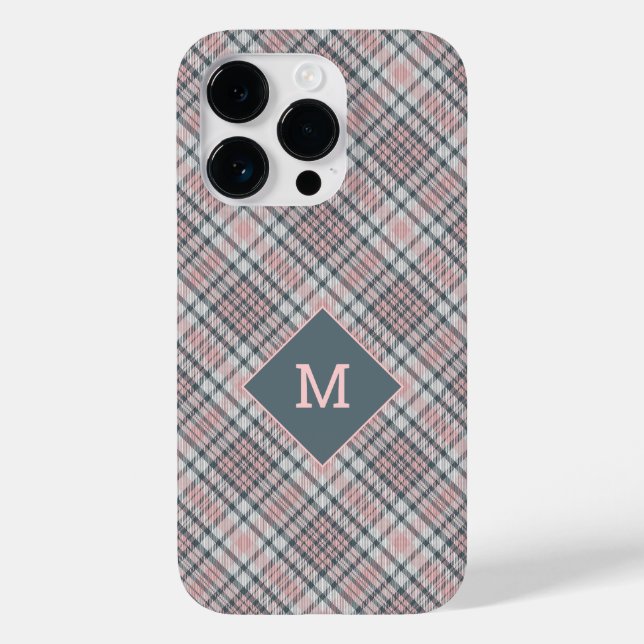 Custom Monogram Plaid / Tartan Pattern Case-Mate iPhone Case (Back)