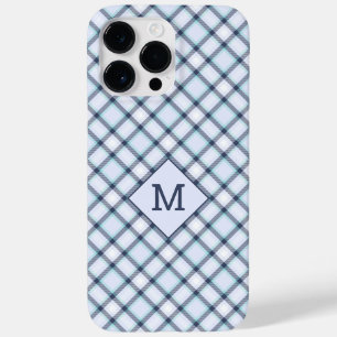 Custom Monogram Plaid / Tartan Pattern Case-Mate iPhone 14 Pro Max Case
