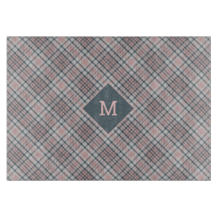 Custom Monogram Plaid / Tartan Pattern Cutting Board