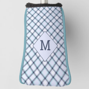 Custom Monogram Plaid / Tartan Pattern Golf Head Cover