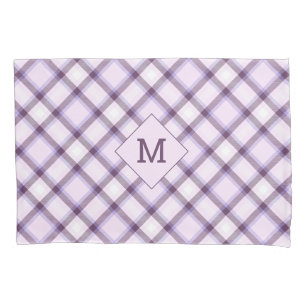 Custom Monogram Plaid / Tartan Pattern Pillowcase
