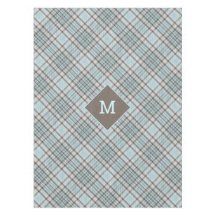 Custom Monogram Plaid / Tartan Pattern Tablecloth