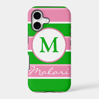 Custom Monogram Preppy Stripe iPhone 5 Case