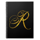 Custom Monogram R Faux Gold Foil Monograms Initial