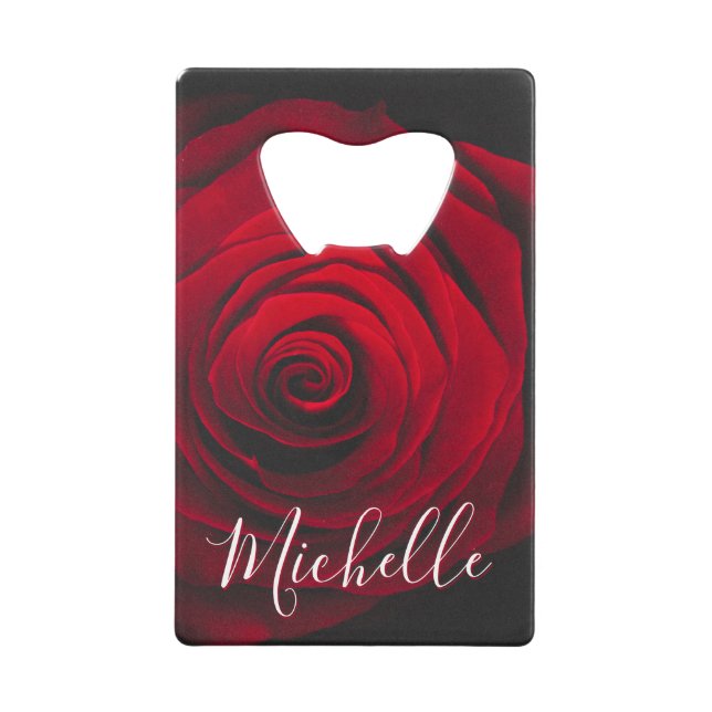 Custom monogram red rose vintage photograph (Front)