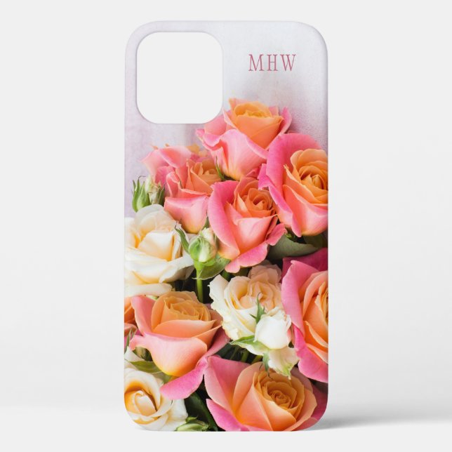 Custom monogram Roses phone cases (Back)