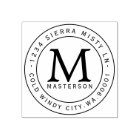 Custom Monogram Rubber Address Stamp